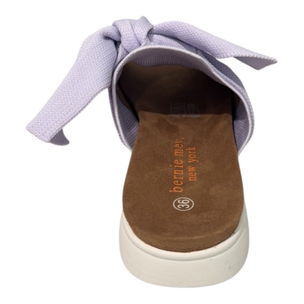 Bernie Mev Freesia Slide sandal, Light Lavender, Bow Detail, Comfort Footbed NWB - Picture 6 of 7